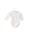 A Ivory Long Sleeve Bodysuits from Janie & Jack in size 0-3M for girl. (Back View)