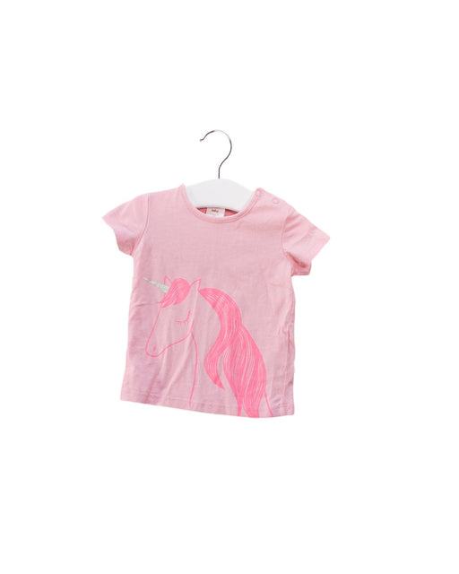 A Pink Short Sleeve T Shirts from Seed in size 0-3M for girl. (Front View)