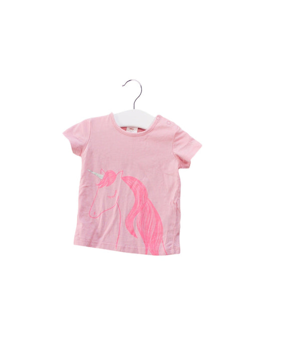 A Pink Short Sleeve T Shirts from Seed in size 0-3M for girl. (Front View)
