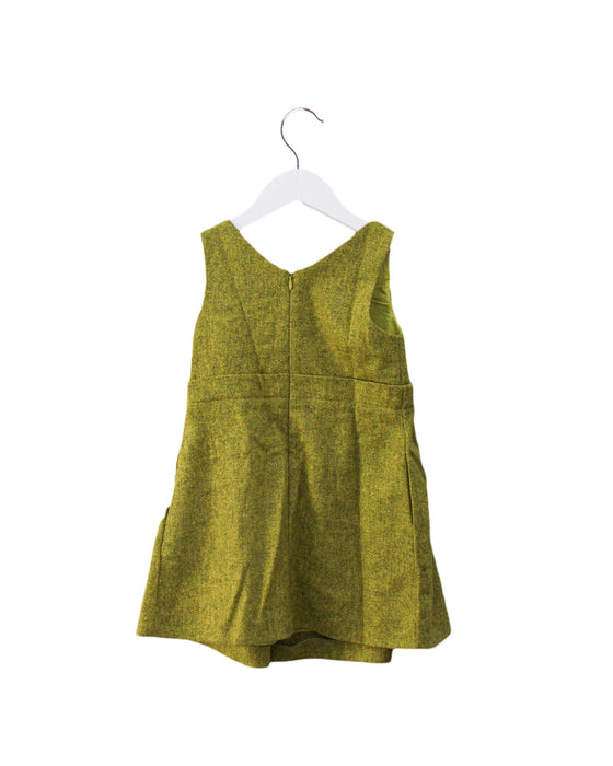 A Green Sleeveless Dresses from COS in size 2T for girl. (Back View)