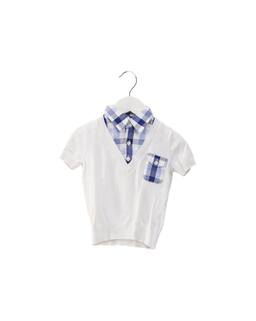 A White Short Sleeve Tops from Nicholas & Bears in size 6-12M for boy. (Front View)