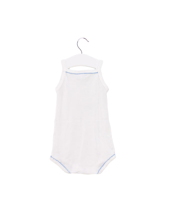 A White Sleeveless Bodysuits from Petit Bateau in size 0-3M for girl. (Back View)
