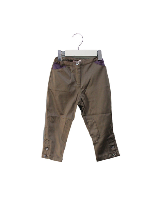 A Brown Casual Pants from Jacadi in size 18-24M for girl. (Front View)