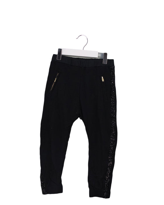 A Black Sweatpants from Crewcuts in size 4T for girl. (Front View)