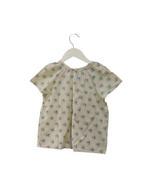 A Grey Short Sleeve Tops from Bonpoint in size 4T for girl. (Back View)