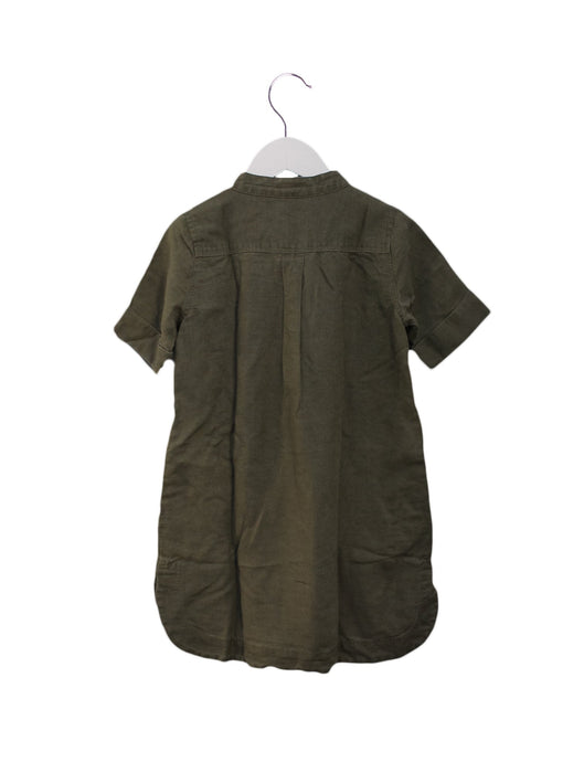 A Green Short Sleeve Dresses from Crewcuts in size 5T for girl. (Back View)
