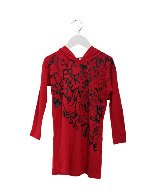 A Red Long Sleeve Dresses from Junior Gaultier in size 4T for girl. (Front View)
