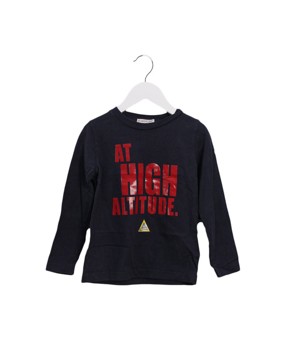 A Navy Long Sleeve Tops from Moncler in size 4T for boy. (Front View)