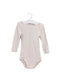 A Pink Long Sleeve Bodysuits from Petit Bateau in size 12-18M for girl. (Front View)