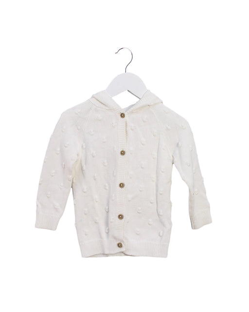 A White Cardigans from Seed in size 3-6M for girl. (Front View)