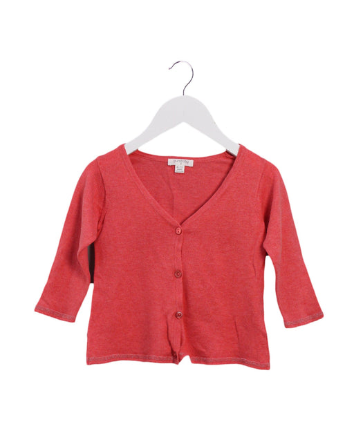 A Pink Cardigans from Purebaby in size 6-12M for girl. (Front View)