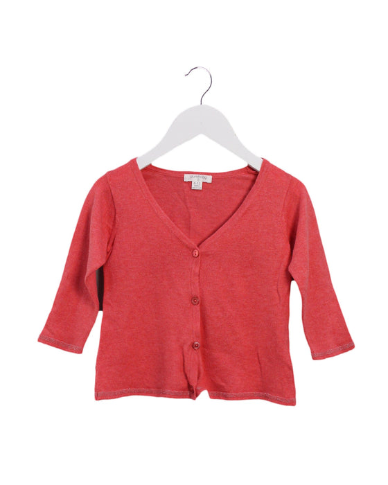 A Pink Cardigans from Purebaby in size 6-12M for girl. (Front View)