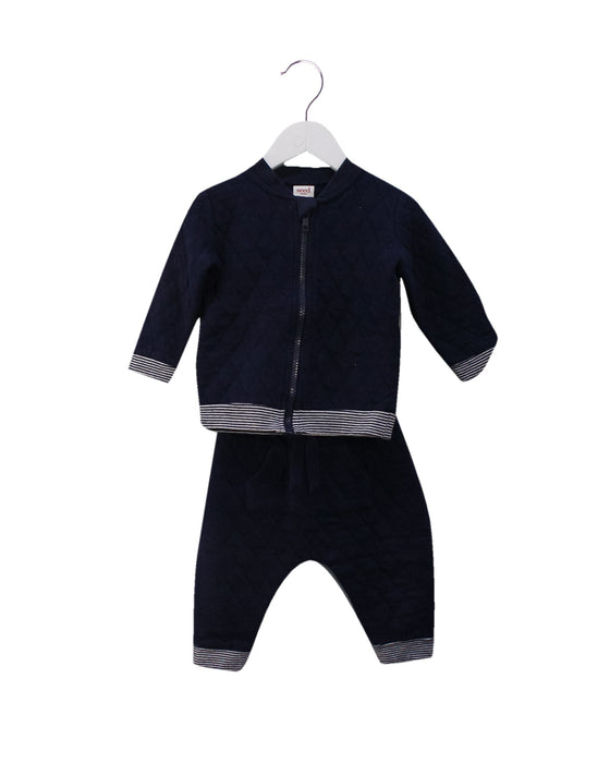 A Navy Pants Sets from Seed in size 6-12M for boy. (Front View)