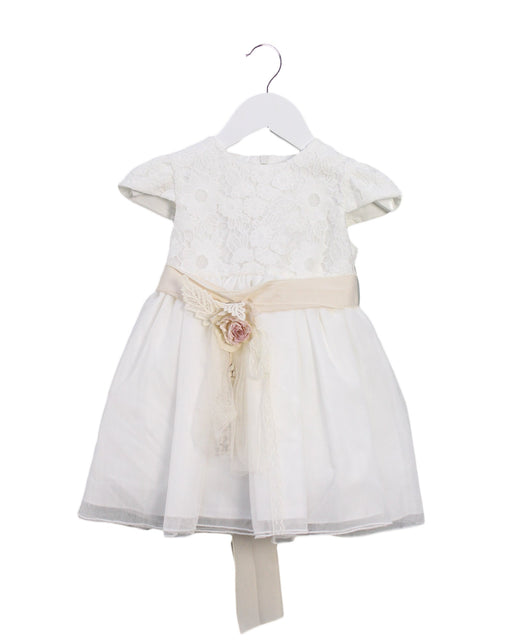 A White Short Sleeve Dresses from Mimilu in size 12-18M for girl. (Front View)