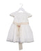A White Short Sleeve Dresses from Mimilu in size 12-18M for girl. (Front View)