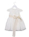 A White Short Sleeve Dresses from Mimilu in size 12-18M for girl. (Back View)