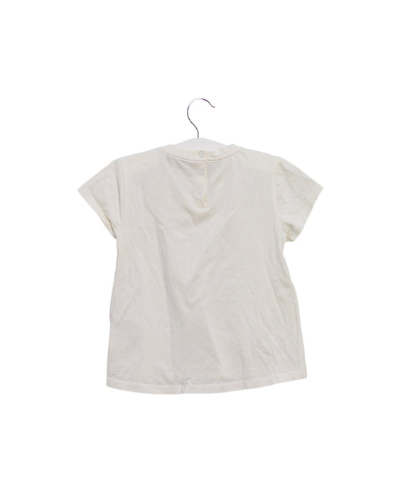 A Ivory Short Sleeve T Shirts from Emporio Armani in size 3T for girl. (Back View)