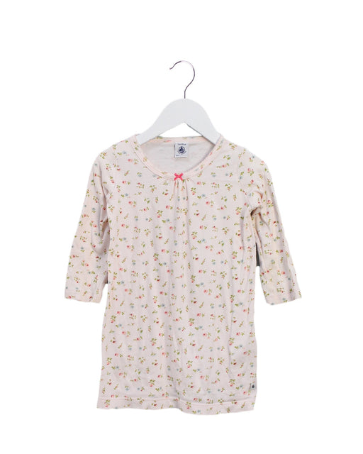 A Pink Nightgowns from Petit Bateau in size 2T for girl. (Front View)