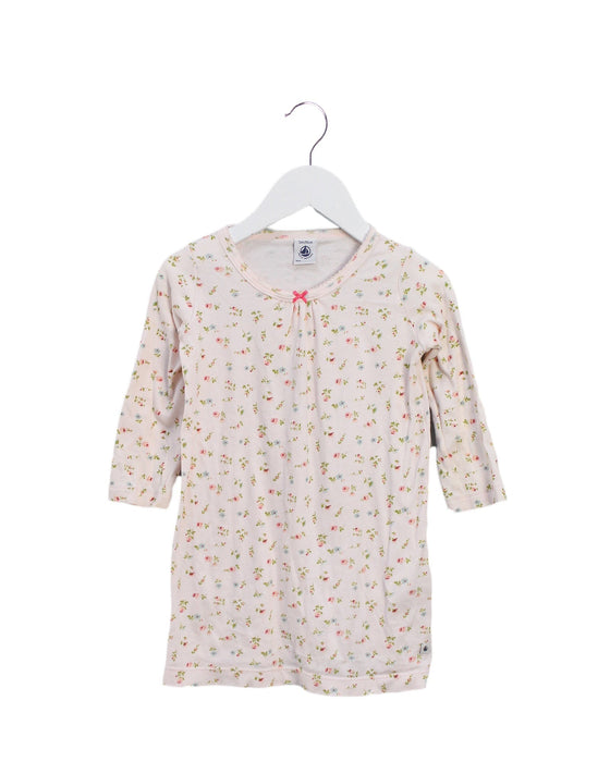 A Pink Nightgowns from Petit Bateau in size 2T for girl. (Front View)
