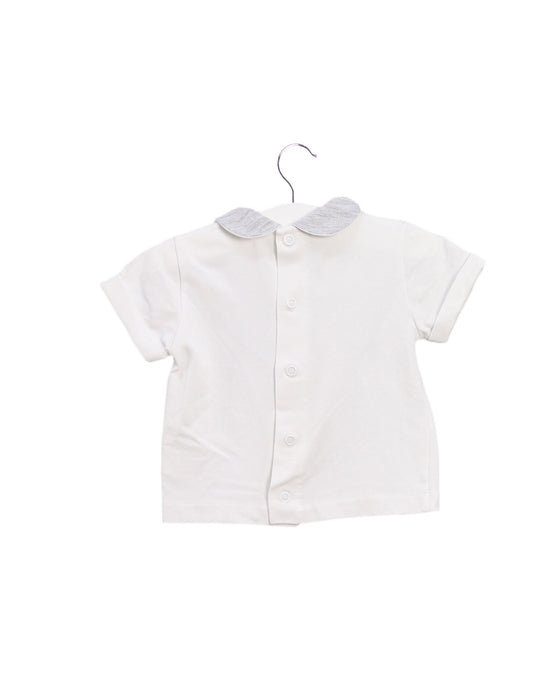 A White Short Sleeve Tops from Chickeeduck in size 6-12M for boy. (Back View)