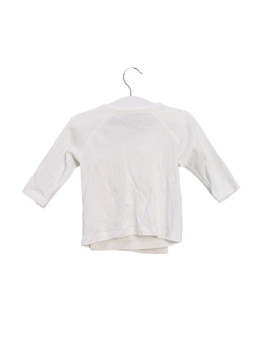A White Long Sleeve Tops from Mides in size 0-3M for boy. (Back View)