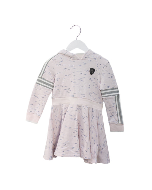 A Pink Sweater Dresses from Ferrari in size 3T for girl. (Front View)