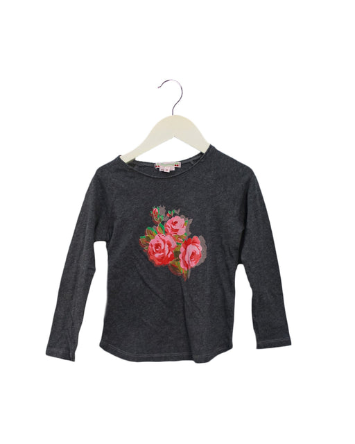 A Grey Long Sleeve Tops from Bonpoint in size 3T for girl. (Front View)