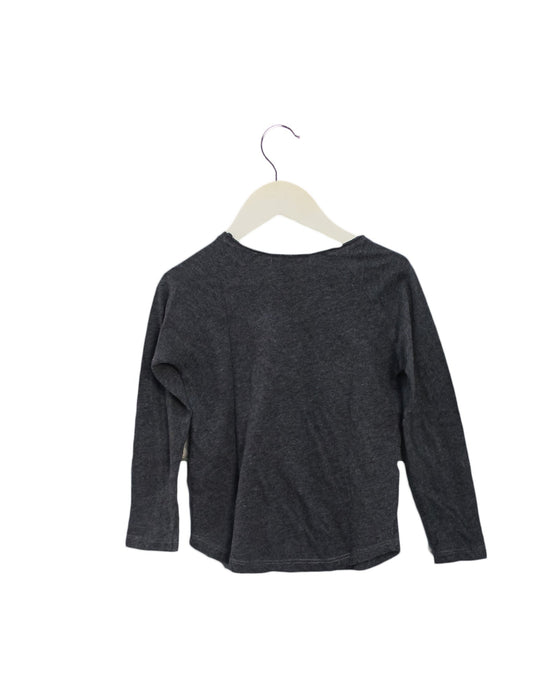 A Grey Long Sleeve Tops from Bonpoint in size 3T for girl. (Back View)
