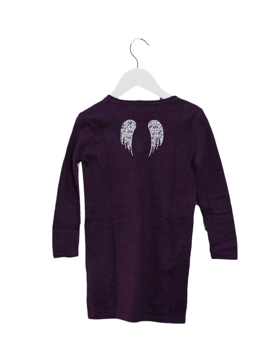 A Purple Sweater Dresses from Little Mercerie in size 4T for girl. (Back View)