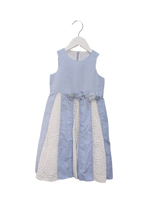 A Blue Sleeveless Dresses from Nicholas & Bears in size 4T for girl. (Front View)