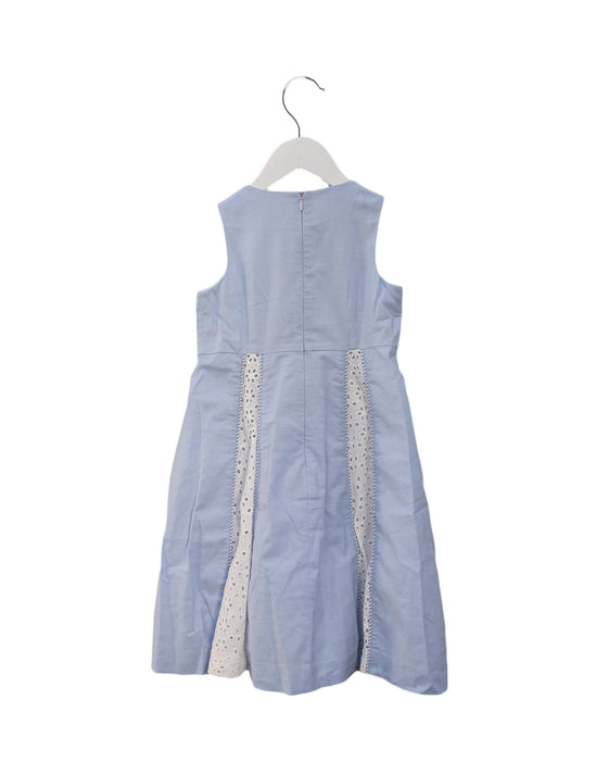 A Blue Sleeveless Dresses from Nicholas & Bears in size 4T for girl. (Back View)