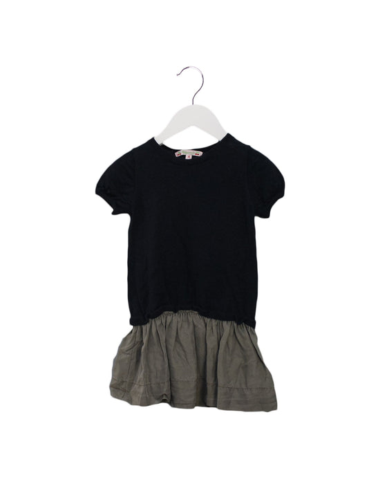 A Navy Sweater Dresses from Bonpoint in size 4T for girl. (Front View)