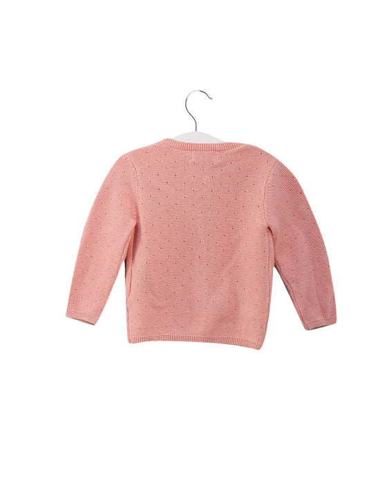A Pink Cardigans from Cyrillus in size 6-12M for girl. (Back View)