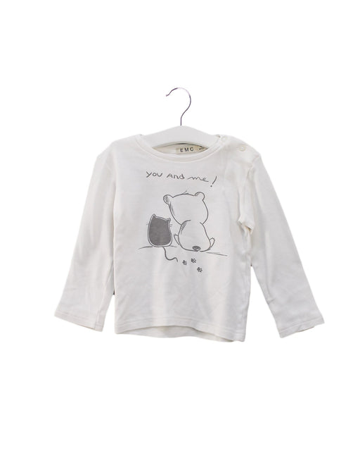 A White Long Sleeve Tops from EMC in size 12-18M for girl. (Front View)