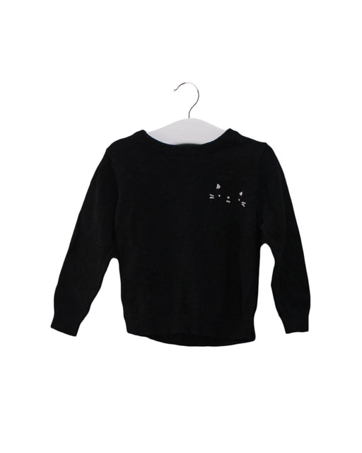 A Black Knit Sweaters from Momonittu in size 3-6M for girl. (Front View)