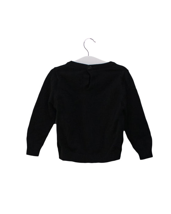 A Black Knit Sweaters from Momonittu in size 3-6M for girl. (Back View)