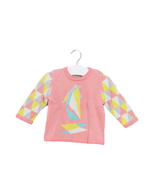 A Pink Knit Sweaters from CIGOGNE Bébé in size 3-6M for girl. (Front View)