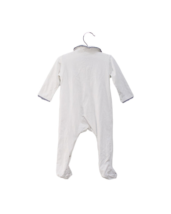 A White Long Sleeve Jumpsuits from Laranjinha in size 3-6M for girl. (Back View)