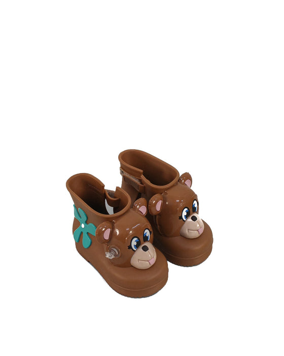 A Brown Casual Boots from Mini Melissa Jeremy Scott in size 12-18M for girl. (Front View)