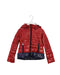 A Red Puffer/Quilted Jackets from Duvetica in size 3T for girl. (Front View)