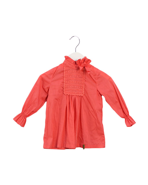 A Red Long Sleeve Tops from Monsoon in size 18-24M for girl. (Front View)