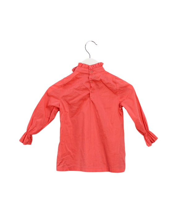 A Red Long Sleeve Tops from Monsoon in size 18-24M for girl. (Back View)