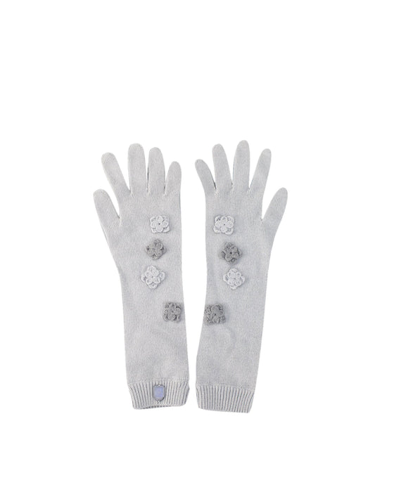 A Grey Gloves & Mittens from Dior in size 4T for girl. (Front View)