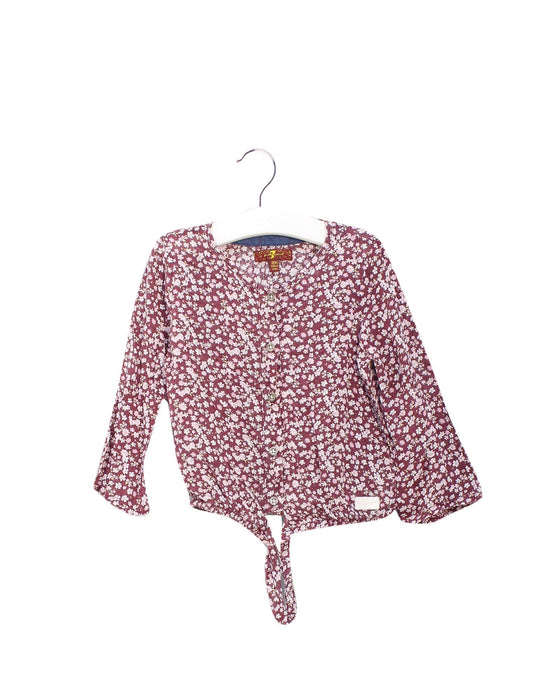 A Burgundy Shirts from 7 For All Mankind in size 12-18M for girl. (Front View)