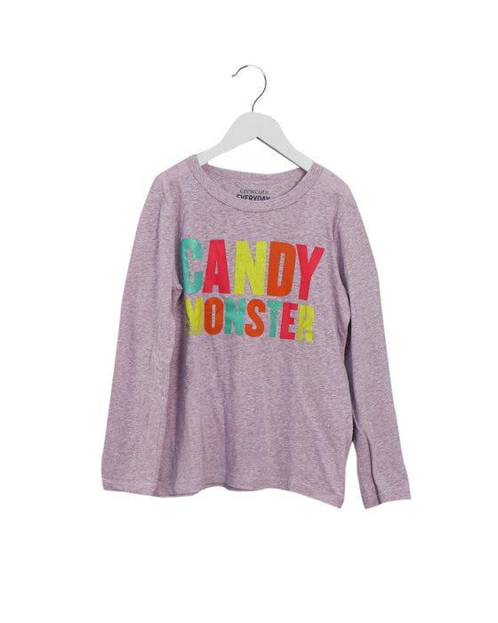 A Pink Long Sleeve Tops from Crewcuts in size 8Y for girl. (Front View)