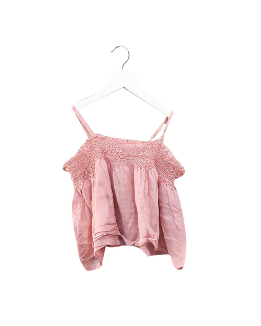 A Pink Sleeveless Tops from Bonpoint in size 2T for girl. (Front View)