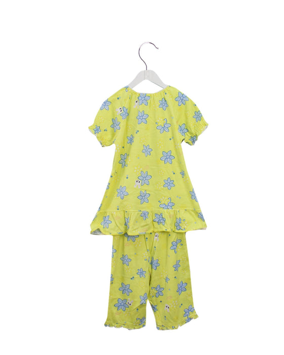 A Yellow Pants Sets from Miki House in size 7Y for girl. (Back View)