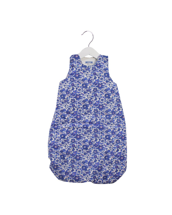 A Blue Sleepsacs from Jacadi in size 0-3M for boy. (Front View)