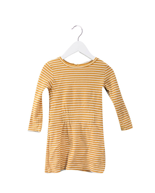 A Yellow Long Sleeve Dresses from Seed in size 3T for girl. (Front View)