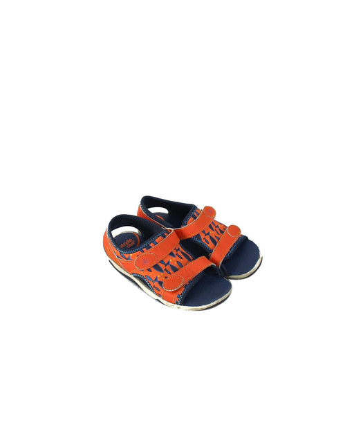 A Blue Sandals from Stride Rite in size 4T for boy. (Front View)